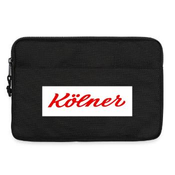Kölner Roter Script-Logo Print - Laptoptasche 13" - Schwarz - Vorne
