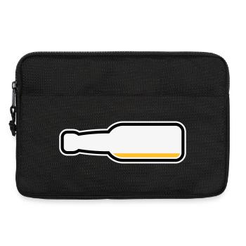 Bierflasche Leer (Bier Bierchen Symbol / POS 3C) - Laptoptasche 13" - Schwarz - Vorne