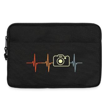 Photography Cardiogram Retro Look - Laptop bag 13" - black - Front