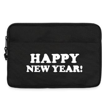 Fettgedruckter Frohes Neujahr, verzweifelter Text - Laptoptasche 13" - Schwarz - Vorne