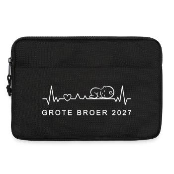 Ich Werde Großer Bruder 2027 Herzschlag NL - Laptoptasche 13" - Schwarz - Vorne
