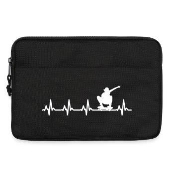 Skateboard Skater Zigzag Line Wave Rhythm - Laptop bag 13" - black - Front