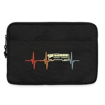 Bus Kardiogramm Retro - Laptoptasche 13" - Schwarz - Vorne