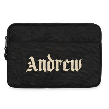 Impression du nom Andrew Gothic - Sacoche pour ordinateur portable 13 pouces - noir - Devant
