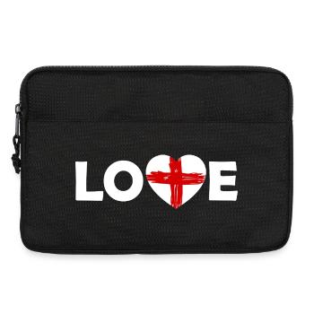 Love mit rotem Kreuz-Herz England - Laptop bag 13" - black - Front