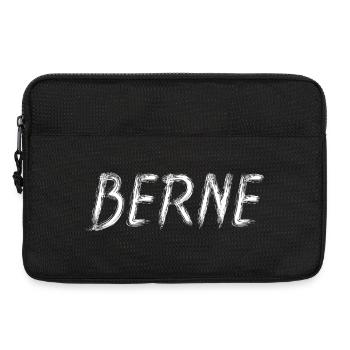Bern Schweiz Grunge-Stil weißer Pinsel - Laptoptasche 13" - Schwarz - Vorne