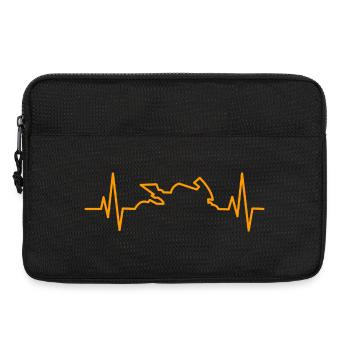 Moto Heartbeat Cadeau Motocycliste - Sacoche pour ordinateur portable 13 pouces - noir - Devant