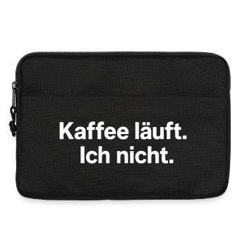 Kaffee läuft Ich nicht Spruch Morgenmuffel - Laptoptasche 13" - Schwarz - Vorne
