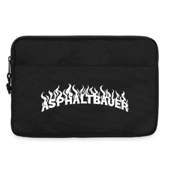 Asphaltbauer_weiss - Laptoptasche 13" - Schwarz - Vorne