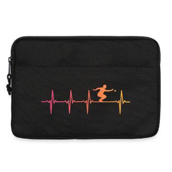 Sunset Pétanque Herzschlag-Bouliste - Laptoptasche 13" - Schwarz - Vorne