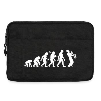 Saxophonist Evolution - Saxophone Jazz Musicians - Laptop bag 13" - black - Front