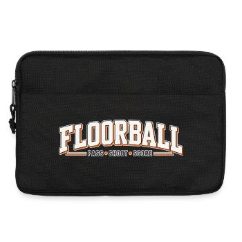 Floorball Kraft: Pass Schuss Treffer - Laptoptasche 13" - Schwarz - Vorne