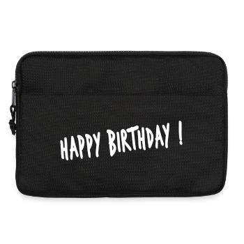 ANNIVERSAIRE. HAPPY BIRTHDAY. JOYEUX ANNIVERSAIRE. - Sacoche pour ordinateur portable 13 pouces - noir - Devant