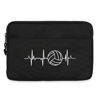 Volleyball Herzschlag - Laptoptasche 13" - Schwarz - Vorne