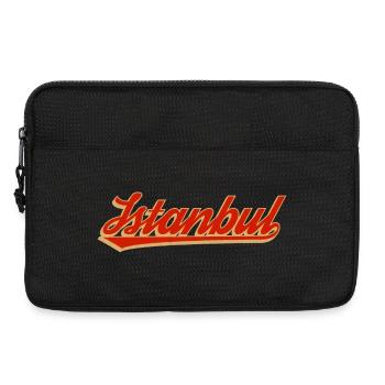 Istanbul Retro Script Logo - Laptoptasche 13" - Schwarz - Vorne