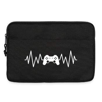 Gamer-Rhythmus: Controller und Herz - Laptoptasche 13" - Schwarz - Vorne