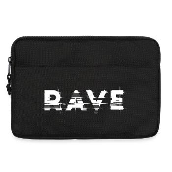 Rave design glitch, pour DJ EDM Techno House - Sacoche pour ordinateur portable 13 pouces - noir - Devant
