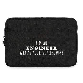 Ingenieur Superpower Inspirierendes Zitat - Laptoptasche 13" - Schwarz - Vorne