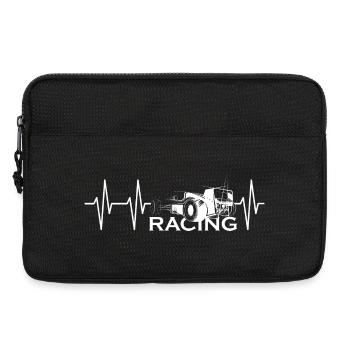 Pulse Formula Sketch Heartbeat Racing Cars Race - Laptop bag 13" - black - Front