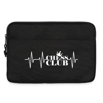 chess club pulse heartbeat icon crown icon - Laptop bag 13" - black - Front