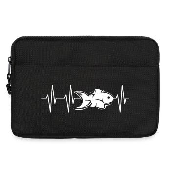 pulse fish fish animals icon logo team - Laptop bag 13" - black - Front
