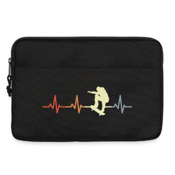 Vintage Skater Herzklopfen - Laptoptasche 13" - Schwarz - Vorne