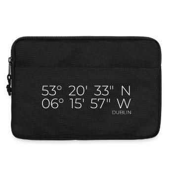 coordinates Dublin, Ireland - Laptop bag 13" - black - Front