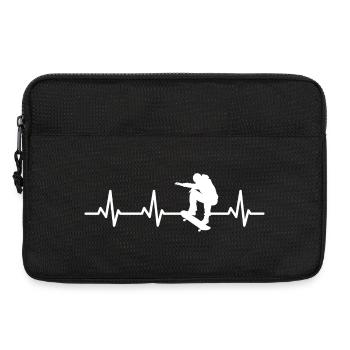 Skater Herzschlag - Laptoptasche 13" - Schwarz - Vorne