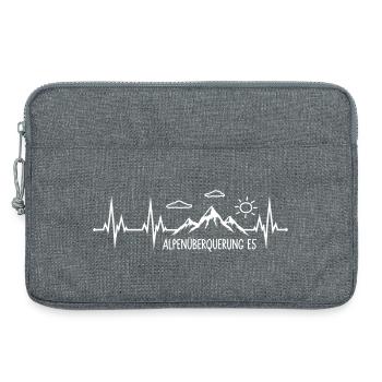 Alpenüberquerung E5 - Laptoptasche 13" - Grau meliert - Vorne