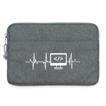 Entwickler Herzschlag - Laptoptasche 13" - Grau meliert - Vorne