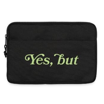 Yes, but – Minimalistisches Statement - Laptoptasche 13" - Schwarz - Vorne