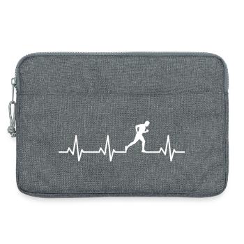 Jogger Herzlinie - Laptoptasche 13" - Grau meliert - Vorne