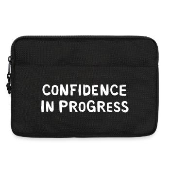 Confiance en soi au travail - motivation amusante - Sacoche pour ordinateur portable 13 pouces - noir - Devant