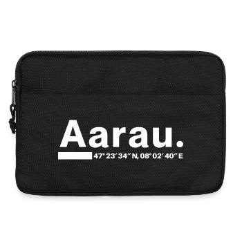 Aarau Coordinates Aargau Aarauer Aarauerin - Laptop bag 13" - black - Front
