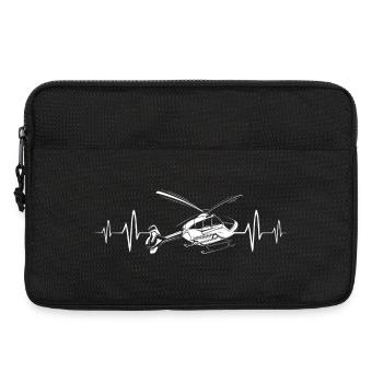 Herzschlag Helikopter Pilot Design für Fans - Laptoptasche 13" - Schwarz - Vorne