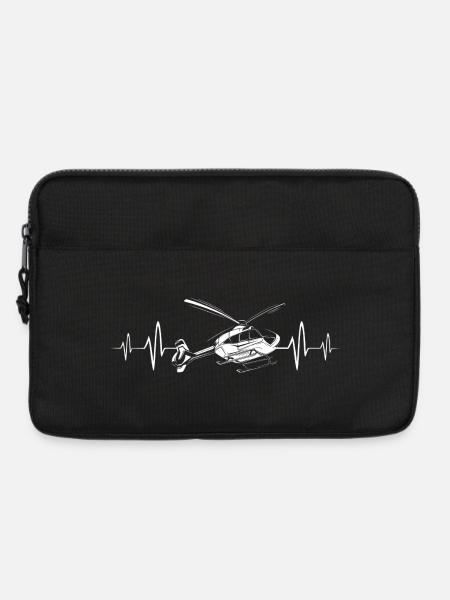 Herzschlag Helikopter Pilot Design für Fans - Laptoptasche 13" - Schwarz