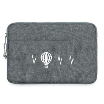 Heartbeat of a hot air balloon - Laptoptasche 13" - Grau meliert - Vorne