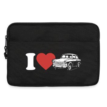 I Love Trabi - Kultauto aus Zwickau - DDR - Laptoptasche 13" - Schwarz - Vorne