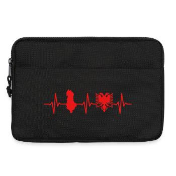 Albanien Herzschlag Albanischer Adler - Laptoptasche 13" - Schwarz - Vorne