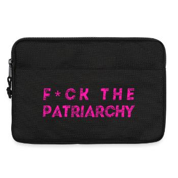 Fuck The Patriarchy - design féministe queer - Sacoche pour ordinateur portable 13 pouces - noir - Devant