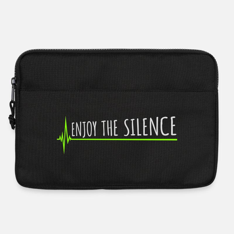 Enjoy The Silence Spruch Ruhe Stille Introvertiert - Laptoptasche 13" - Schwarz