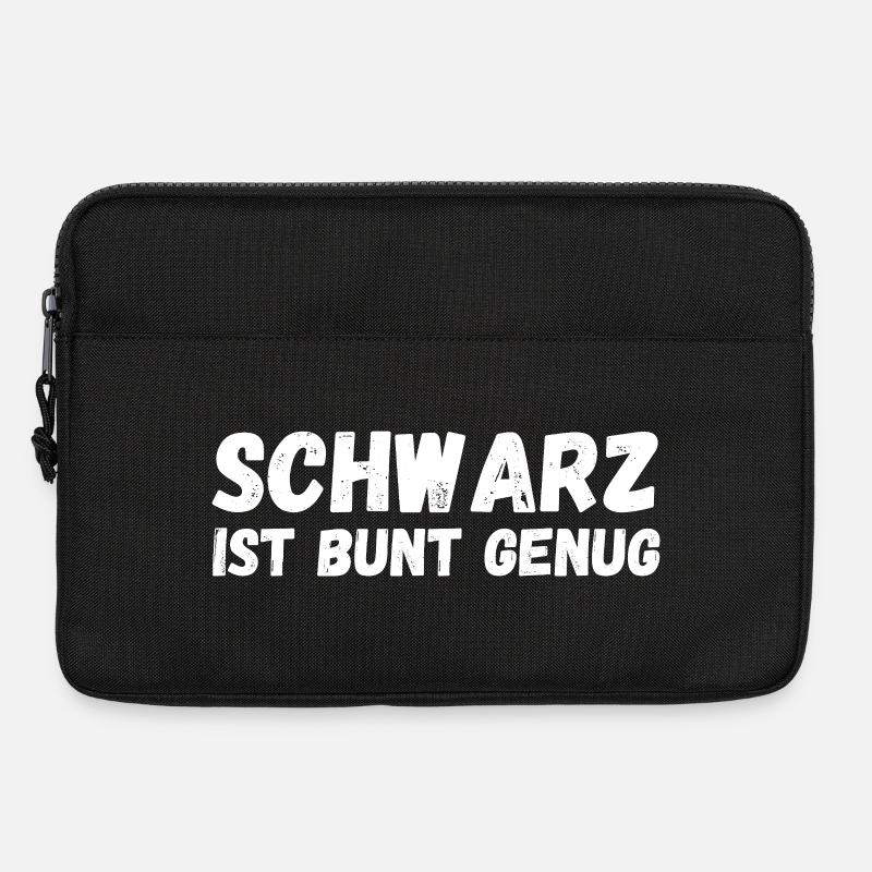 Schwarz ist bunt genug Sarcastic - Laptoptasche 13" - Schwarz