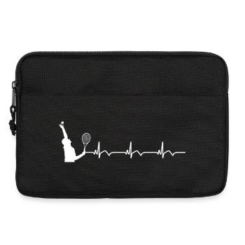 Tennis Player Tennis ECG Heartbeat Heart Rate - Laptop bag 13" - black - Front