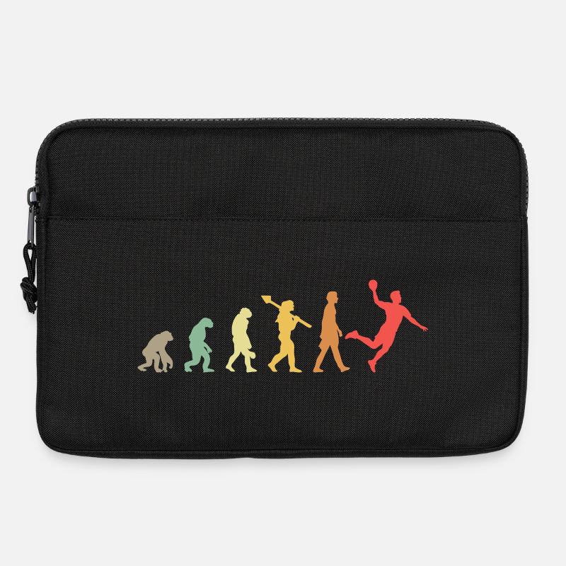 Handball Evolution Handballer Entwicklung Retro - Laptoptasche 13" - Schwarz