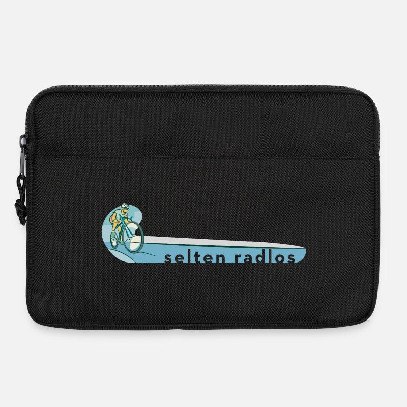 Selten radlos – Rennrad Wortspiel Spruch Geschenk - Laptoptasche 13" - Schwarz
