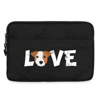 Jack Russell Love Dog Maman Papa Propriétaire Cadeau mignon - Sacoche pour ordinateur portable 13 pouces - noir - Devant