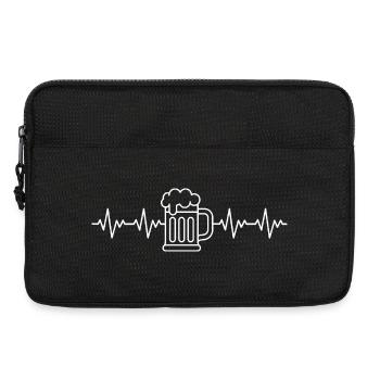 Fête de la bière Après Ski Enterrement de vie de garçon ECG Battement de cœur - Sacoche pour ordinateur portable 13 pouces - noir - Devant
