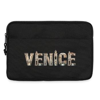 Venice Typography with Historic Architecture - Laptop bag 13" - black - Front