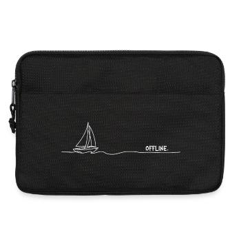 offline. Sailing Minimalist Oneline Graphic - Laptop bag 13" - black - Front