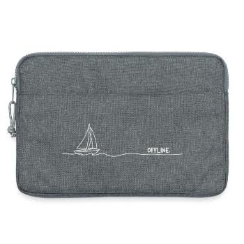 offline. Sailing Minimalist Oneline Graphic - Laptop bag 13" - heather grey - Front